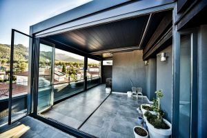 Bioklimatik Pergola(Rolling Roof) - Giyotin Cam - Katlanır Cam